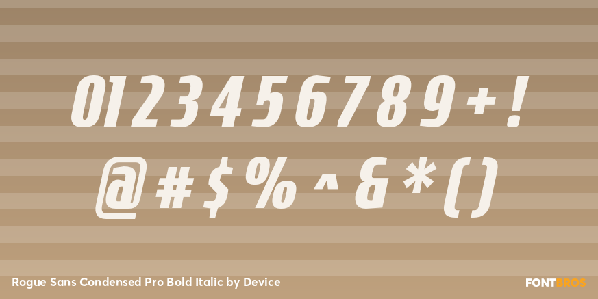Rogue Sans Condensed Pro Bold Italic Font Poster #4