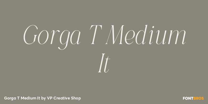 Gorga T Medium It Font Poster #1
