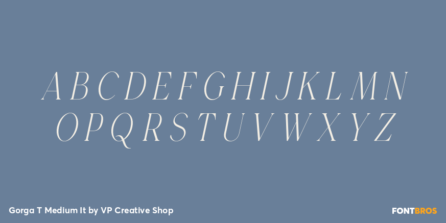 Gorga T Medium It Font Poster #2