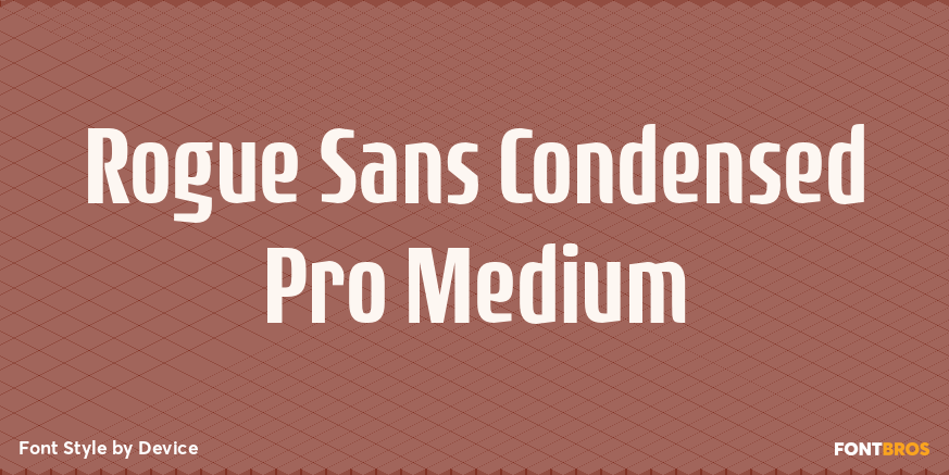Rogue Sans Condensed Pro Medium Font Poster #1