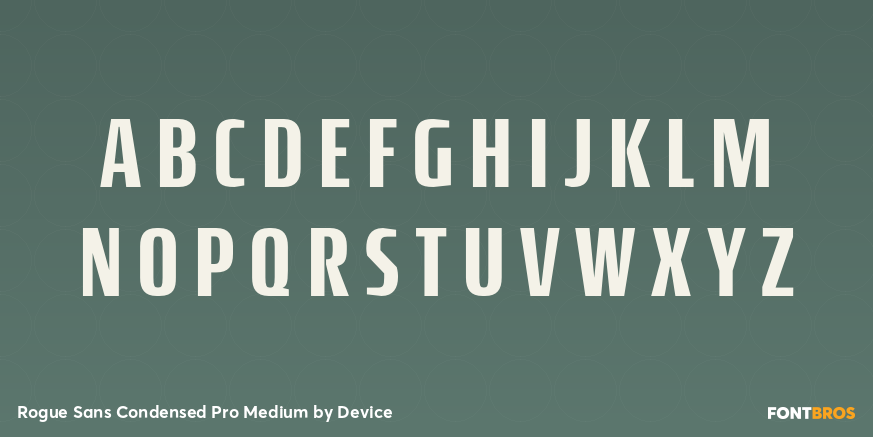 Rogue Sans Condensed Pro Medium Font Poster #1