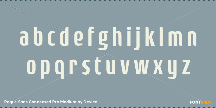Rogue Sans Condensed Pro Medium Font Poster #1