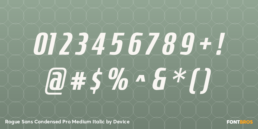 Rogue Sans Condensed Pro Medium Italic Font Poster #1