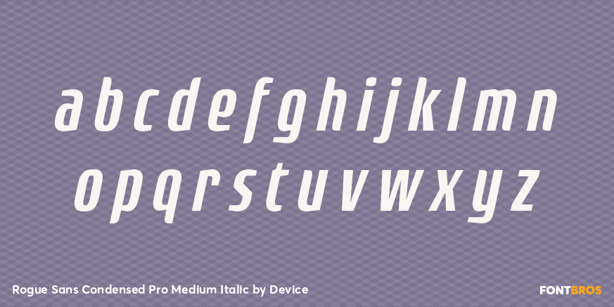 Rogue Sans Condensed Pro Medium Italic Font Poster #3