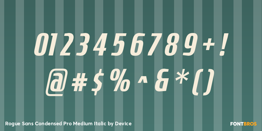 Rogue Sans Condensed Pro Medium Italic Font Poster #4