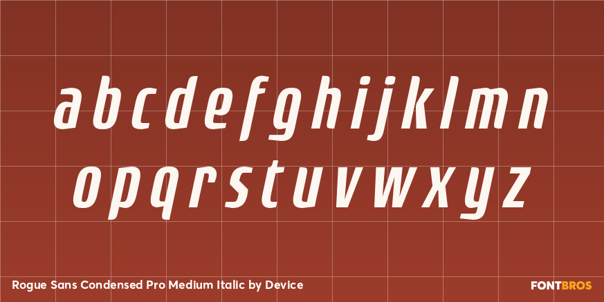 Rogue Sans Condensed Pro Medium Italic Font Poster #1