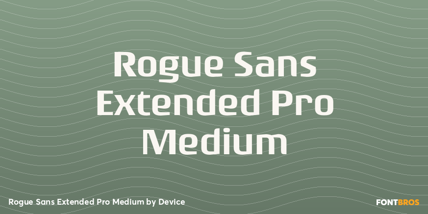 Rogue Sans Extended Pro Medium Font Poster #1