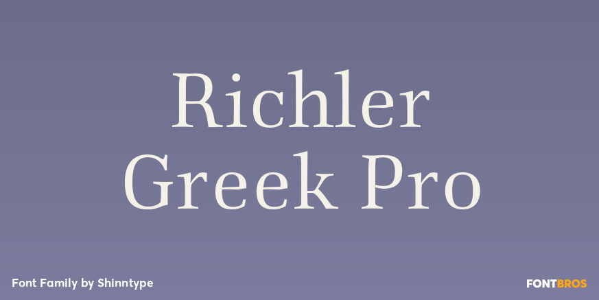 Richler Greek Pro Font Poster #1