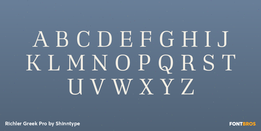 Richler Greek Pro Font Poster #2