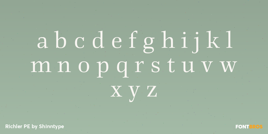 Richler PE Font Poster #3