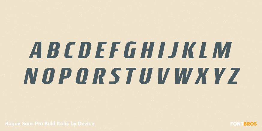 Rogue Sans Pro Bold Italic Font Poster #2