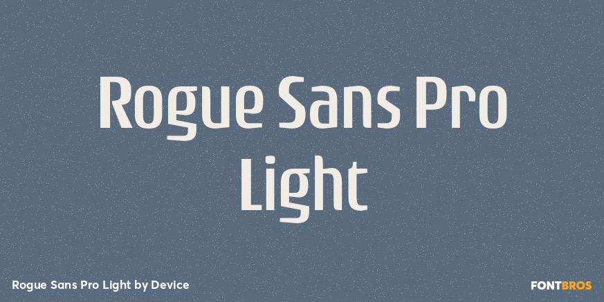 Rogue Sans Pro Light Font Poster #1