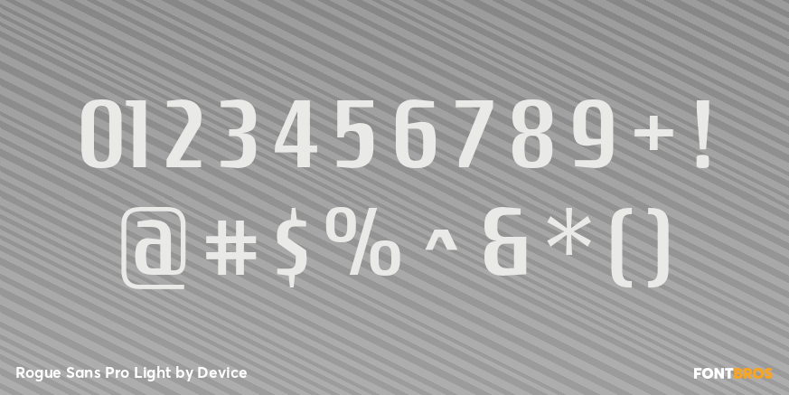 Rogue Sans Pro Light Font Poster #4