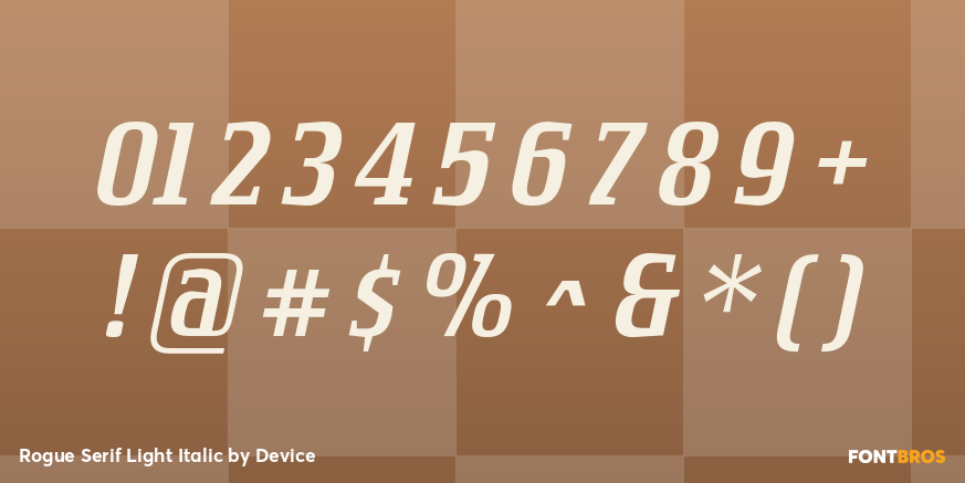 Rogue Serif Light Italic Font Poster #4