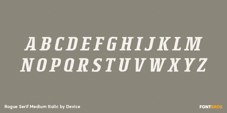 Rogue Serif Medium Italic Font Poster #1