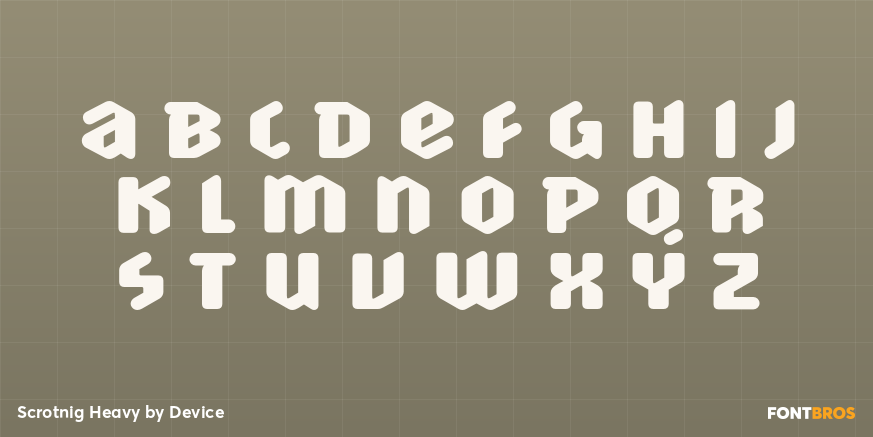 Scrotnig Heavy Font Poster #2