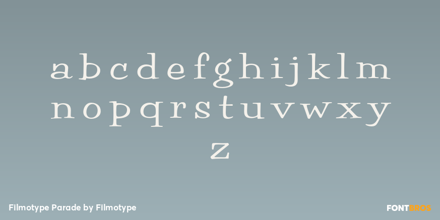 Filmotype Parade Font Poster #3