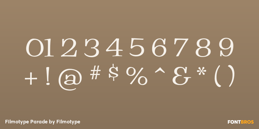 Filmotype Parade Font Poster #4