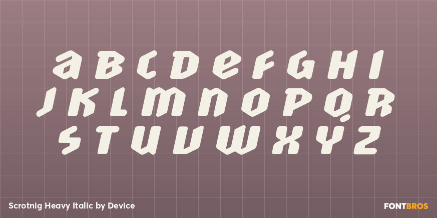 Scrotnig Heavy Italic Font Poster #2