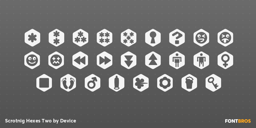 Scrotnig Hexes Two Font Poster #2