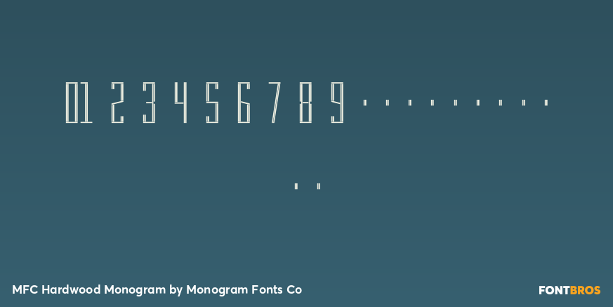 MFC Hardwood Monogram Font Poster #4