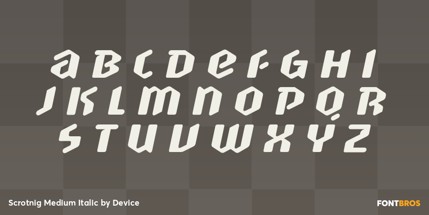 Scrotnig Medium Italic Font Poster #3