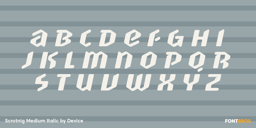 Scrotnig Medium Italic Font Poster #1