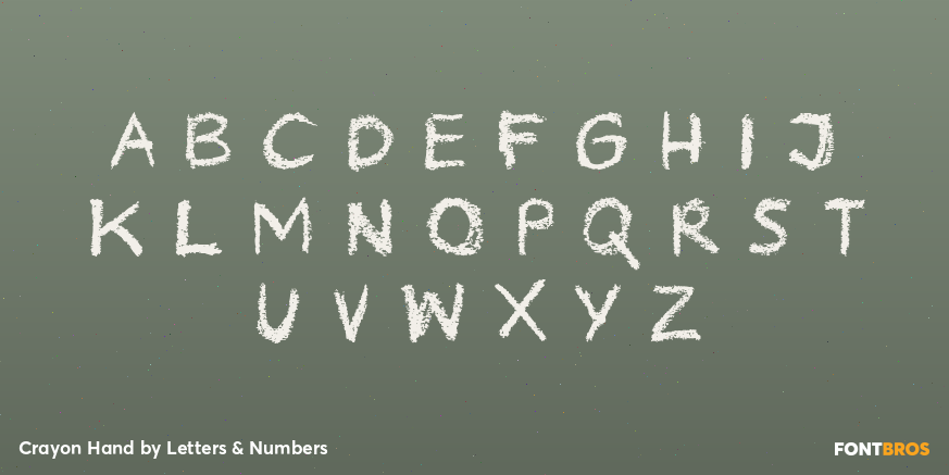 Crayon Hand Font Poster #2