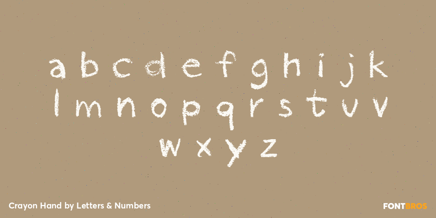 Crayon Hand Font Poster #3