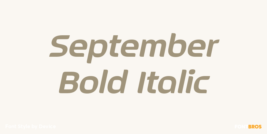 September Bold Italic Font Poster #1