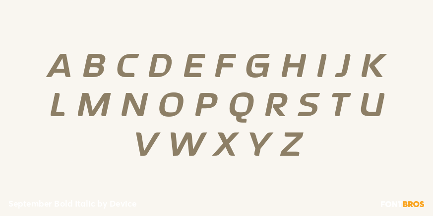 September Bold Italic Font Poster #2