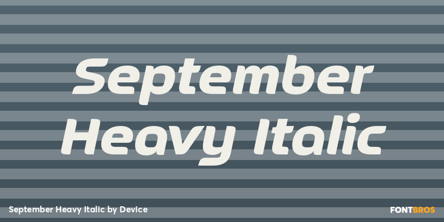 September Heavy Italic Font Poster #1