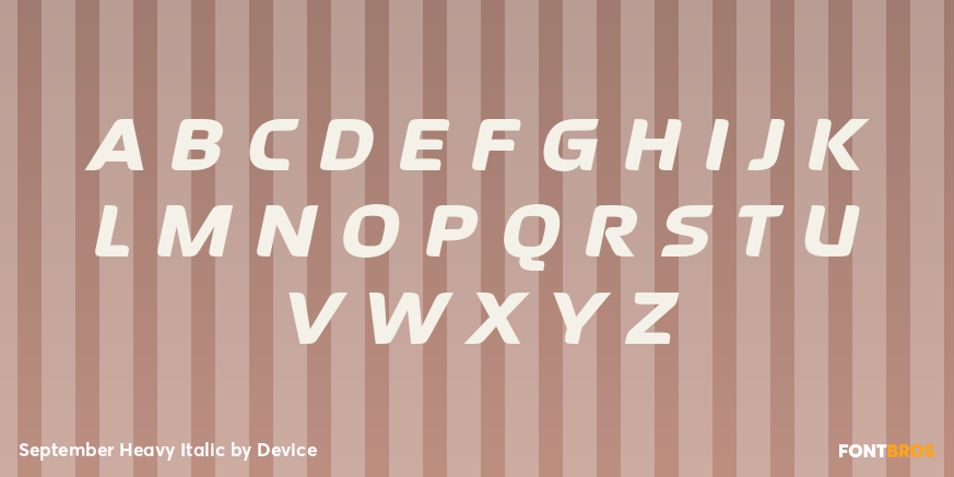 September Heavy Italic Font Poster #2