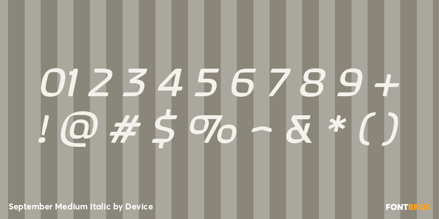 September Medium Italic Font Poster #1