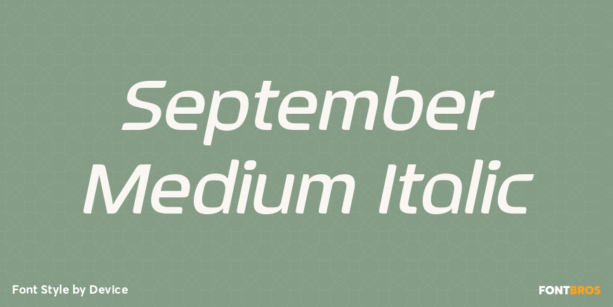 September Medium Italic Font Poster #1