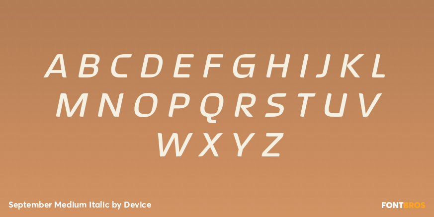 September Medium Italic Font Poster #2