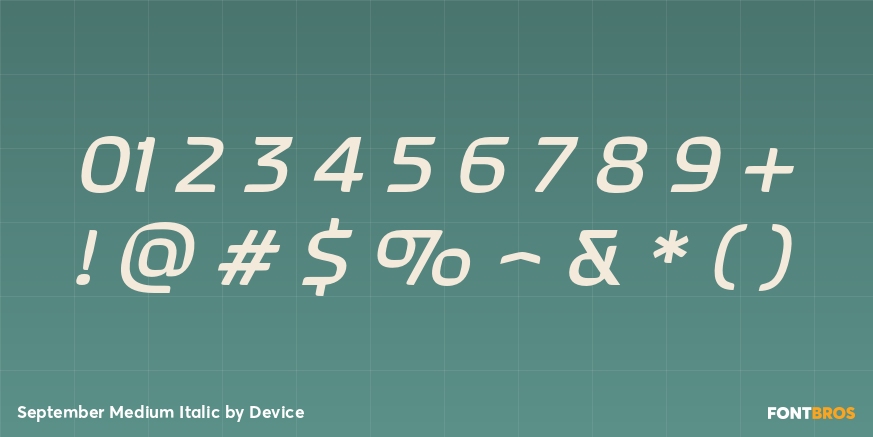 September Medium Italic Font Poster #4