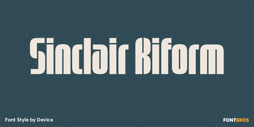 Sinclair Biform Font Poster #1