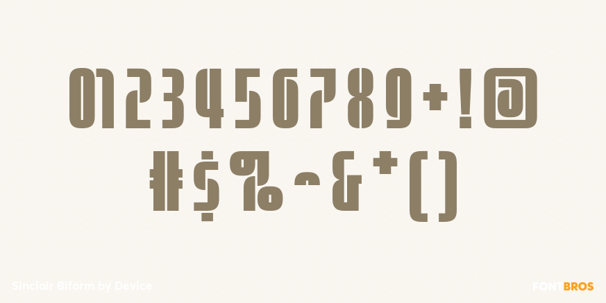 Sinclair Biform Font Poster #1
