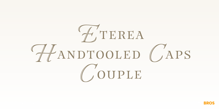 Eterea Handtooled Caps Couple Font Poster #1