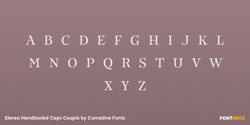 Eterea Handtooled Caps Couple Font Poster #3