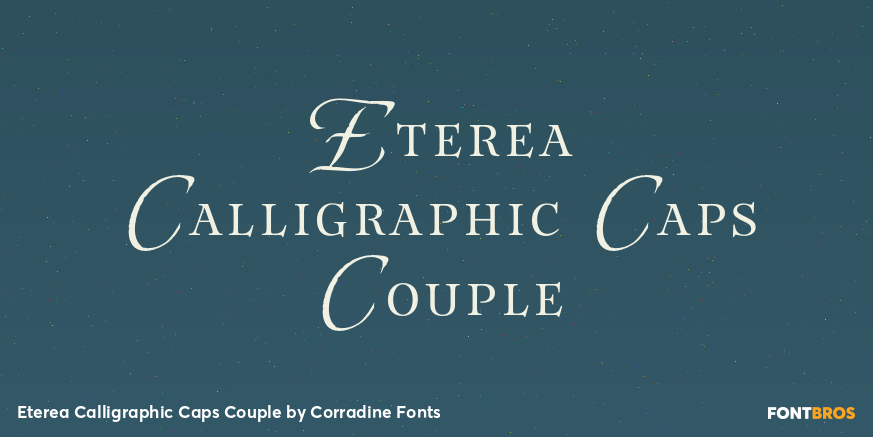 Eterea Calligraphic Caps Couple Poster