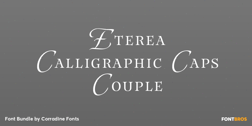 Eterea Calligraphic Caps Couple Poster