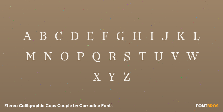 Eterea Calligraphic Caps Couple Font Poster #3