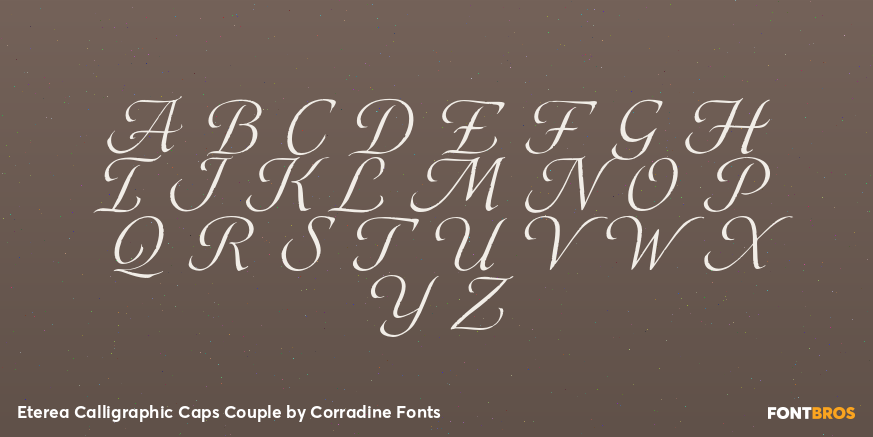 Eterea Calligraphic Caps Couple Font Poster #1