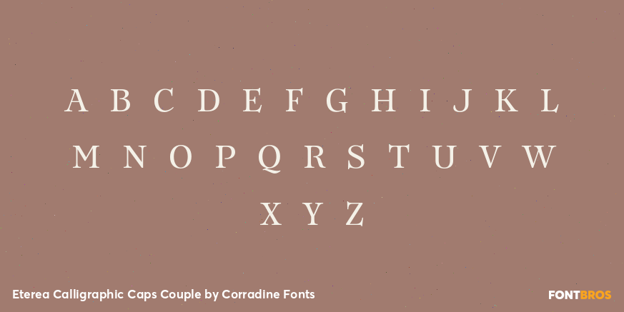 Eterea Calligraphic Caps Couple Font Poster #1