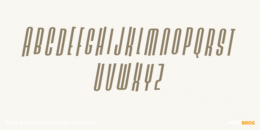 Slack Casual Medium Italic Font Poster #1