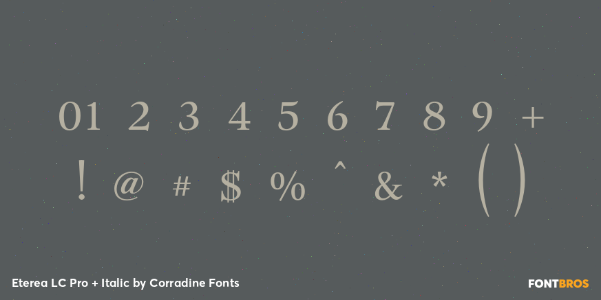 Eterea LC Pro + Italic Font Poster #1