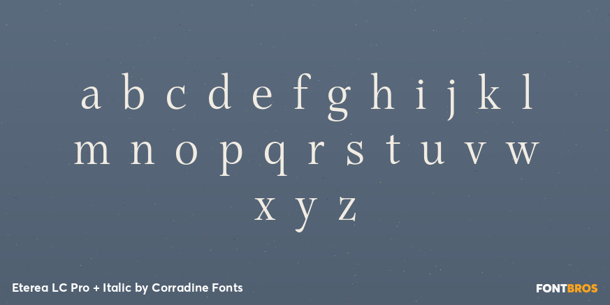 Eterea LC Pro + Italic Font Poster #1