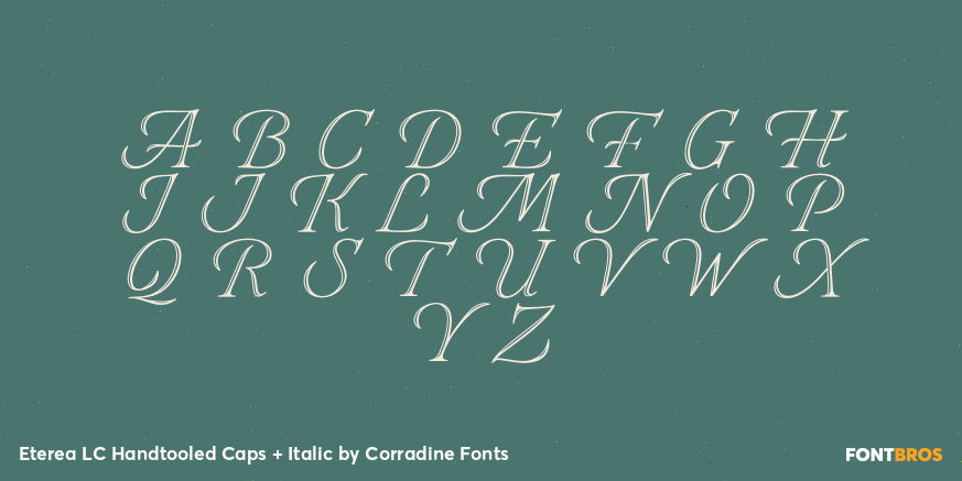 Eterea LC Handtooled Caps + Italic Font Poster #1